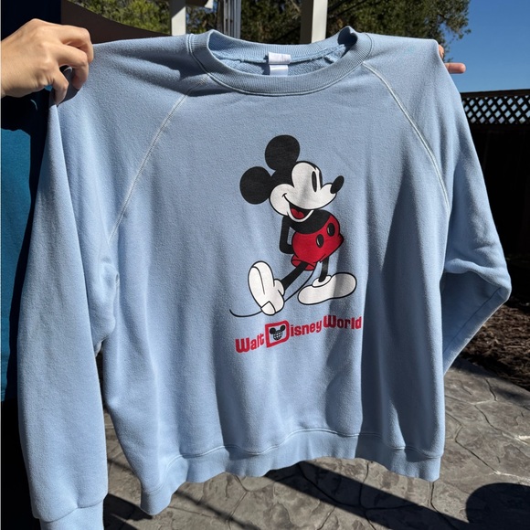 Disney Other - Walt Disney World Light Blue Mickey Mouse Sweatshirt